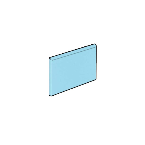 Solid Light Blue Porcelain Bullnose 6x6