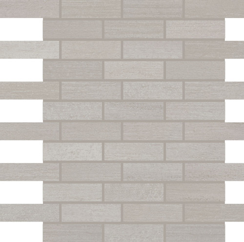 Persuade Gray Matte Brick-Joint Mosaic 1x3 (PS4213BJMS1P2)