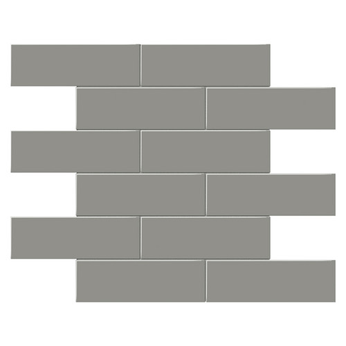 Soho Cement Chic Glossy Brick Porcelain Mosaic 2x6 (ATO4501-0499-0)