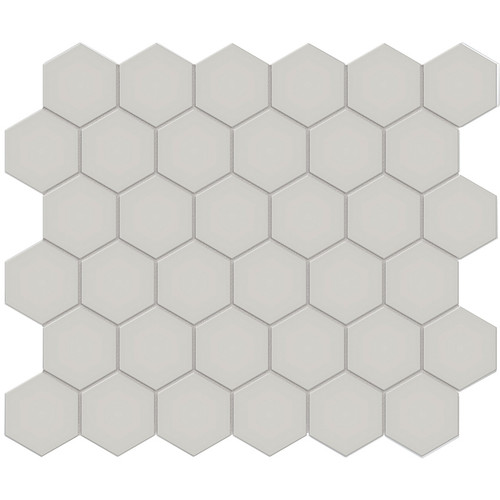 Soho Halo Grey Matte Unglazed Porcelain Hexagon Mosaic 2" (ATO4501-0464-0)