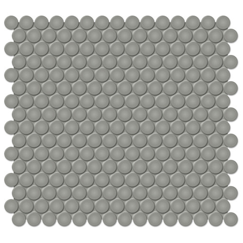 Soho Cement Chic Matte Glazed Porcelain Penny Round Mosaic 3/4" (ATO4501-0440-0)