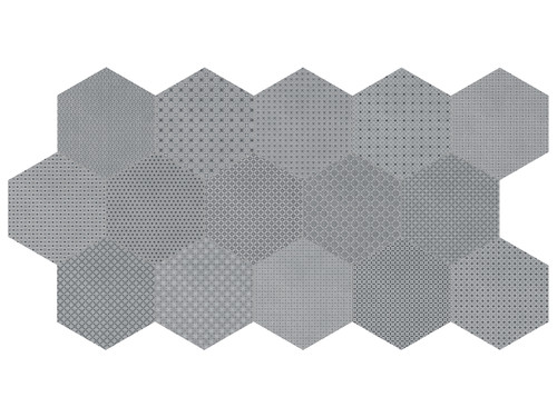 Tapestri Cashmere Matte Pressed Glazed Porcelain Hexagon Blend 8.5" (ATO4500-0985-0)