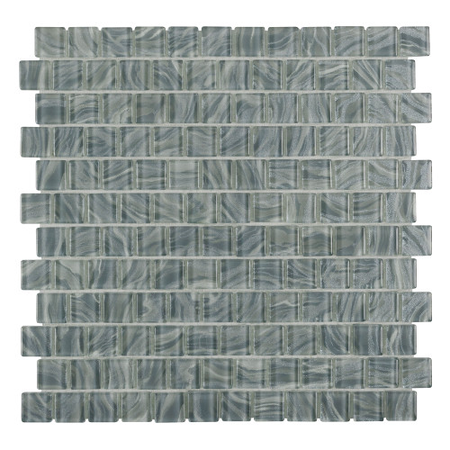 Oceanique High Tide Grey Glossy Mosaic 1x1