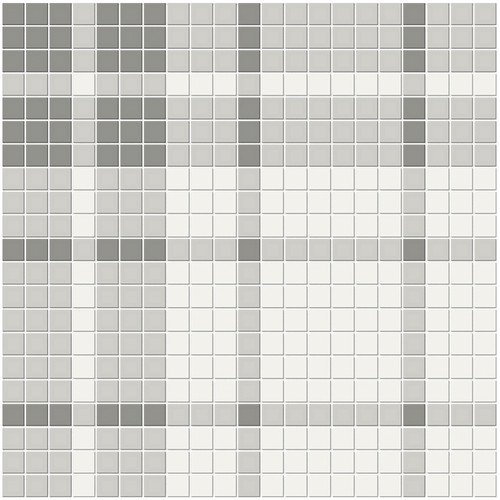 Soho Evening Blend Matte Glazed Porcelain Plaid Mosaic