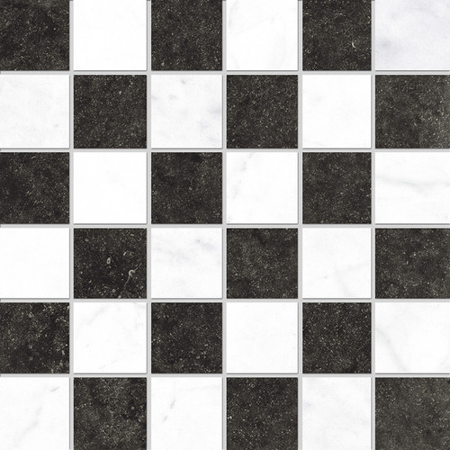 Black and white chess 2x2 mosaics
