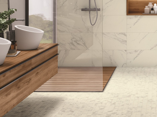 Pointe Statuario White 12" x 24" Rett Matte