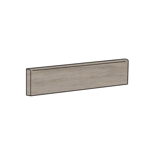 Pointe Travertine Dark Grey 4" x 24" Bullnose Matte