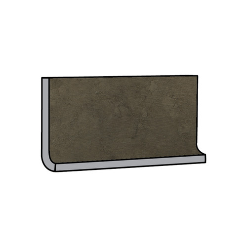 Manhattan Brown 6" x 12" Cove Base Unpolished