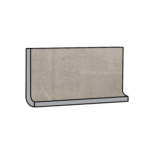Manhattan Grey 6" x 12" Cove Base Unpolished