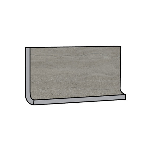 Cove Grey 6" x 12" Cove Base Unpolished