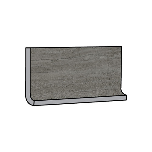 Cove Dark Grey 6" x 12" Cove Base Unpolished