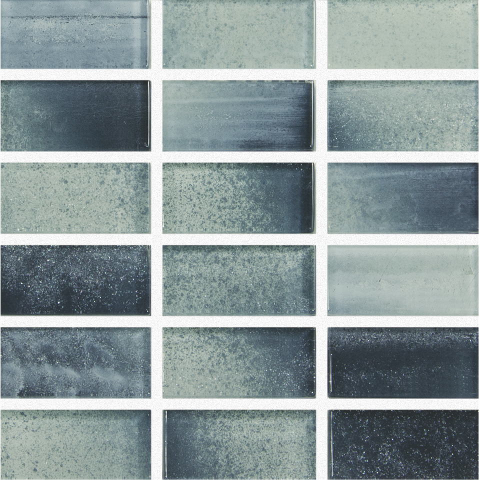 London Ashford 1x2 Glass Mosaic 12x12 Tiles Direct Store