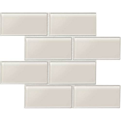 Amity Taupe Subway Glass Tile 3x6 - Tiles Direct Store