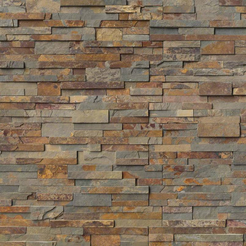 Rockmount Stacked Stone Gold Rush Splitface Panel 6x24 - Tiles Direct Store