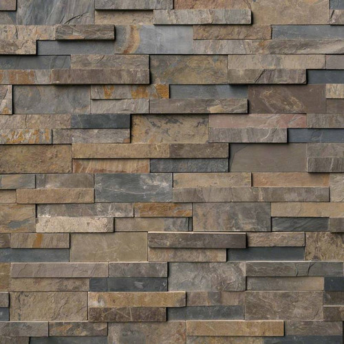 Rockmount Stacked Stone Rustic Gold Splitface Panel 6x24 Tiles Direct
