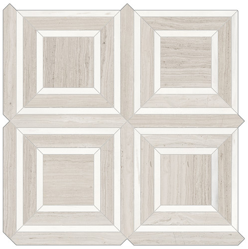 Mayfair Strada Ash Piazza HD Polished Porcelain Mosaics - Tiles