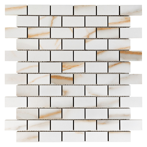 Mamo Ridge Tile Marble Ridge Italia Oro Matte 1x2 Mosaic (BOX OF 14 PCS) - Tiles Direct ...