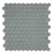 Hexa Hues Sage Glossy Mosaic 1"