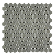 Hexa Hues Taupe Glossy Mosaic 1"