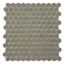 Hexa Hues Light Smoke Glossy Mosaic 1"