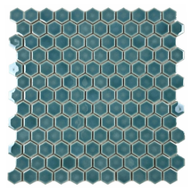 Hexa Hues Denim Glossy Mosaic 1"