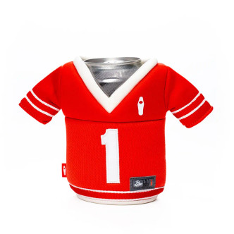 Puffin Drinkwear Red Football Jersey Can Cooler