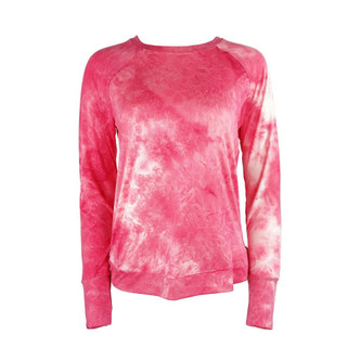 Hello Mello Coral Tie Dye Lounge Top Shirt