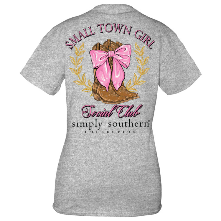 Back of Simply Southern Small Town Girl Youth T Shirt