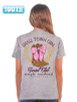 Girl model wearing Simply Southern Small Town Girl Youth T Shirt