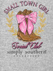 Simply Southern Small Town Girl Youth T Shirt closeup