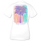 Back of Simply Southern Palm Tree White Short Sleeve T-shirt