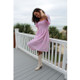 Model wearing Simply Southern Scallop Dress Light Pink
