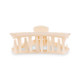 Side view of Teleties Medium Open Hair Clip Almond Beige