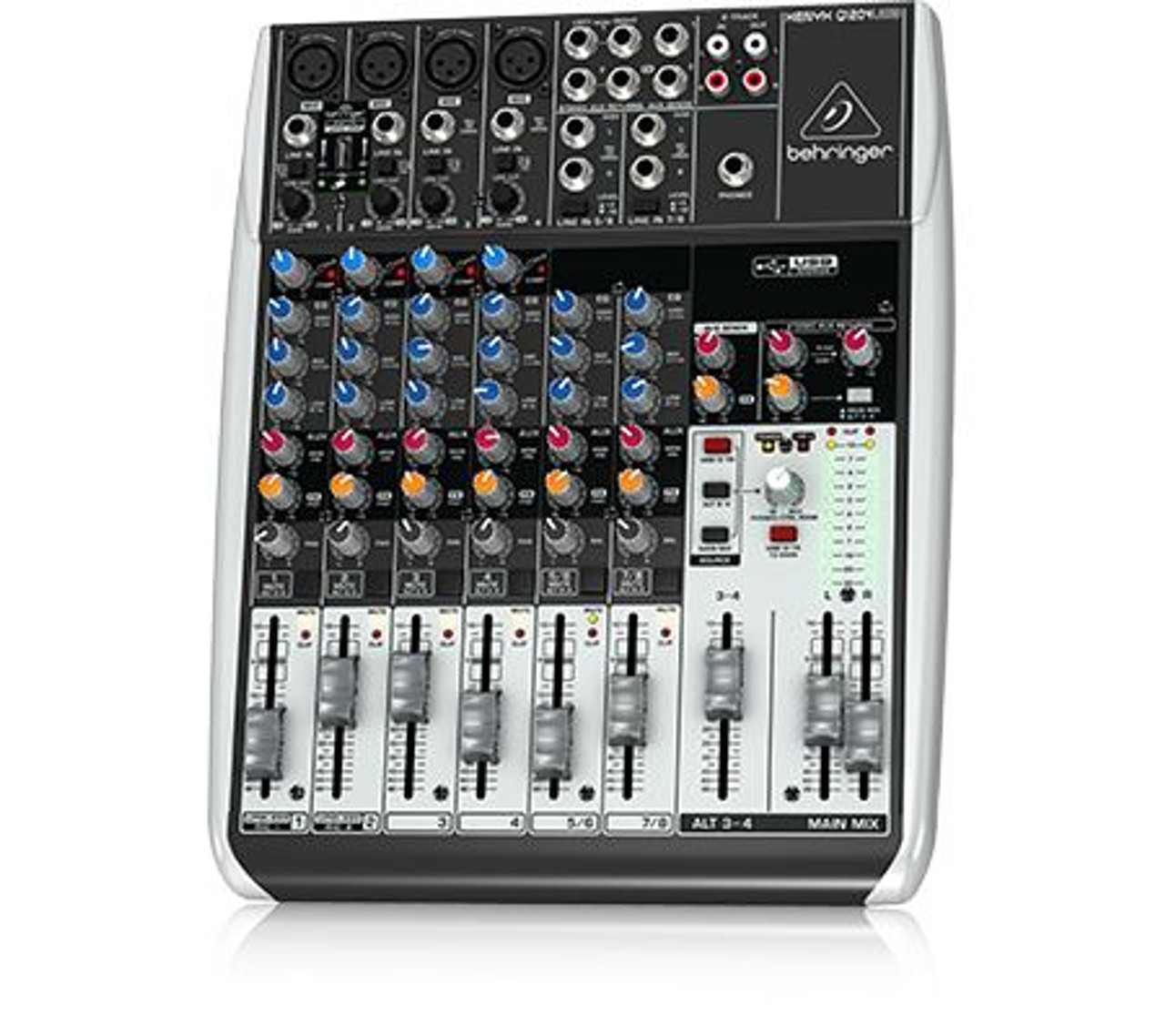 does the behringer xenyx x1204usb premium 12-input 2/2-bus mixer have a preamp