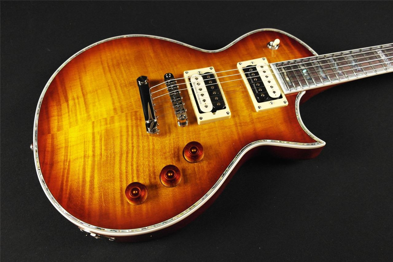 ESP/LTD EC-1000FM Electric Guitar (Amber Sunburst) - LEC1000ASB