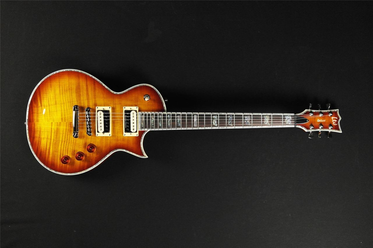 ESP/LTD EC-1000FM Electric Guitar (Amber Sunburst) - LEC1000ASB