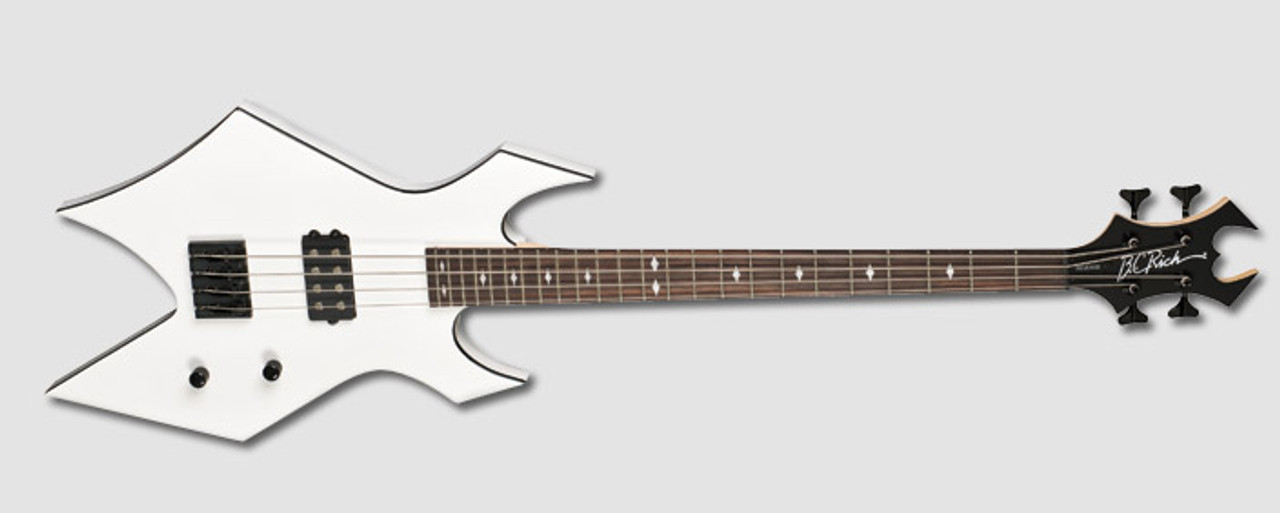 bc rich warlock bass white