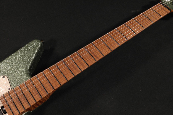 ErnieBall Music Man BFR Albert Lee HSS Seafoam Sparkle Matching Headcap Signed Headstock ErnieBall Music Man BFR Albert Lee HSS Seafoam Sparkle Matching Headcap Signed Headstock