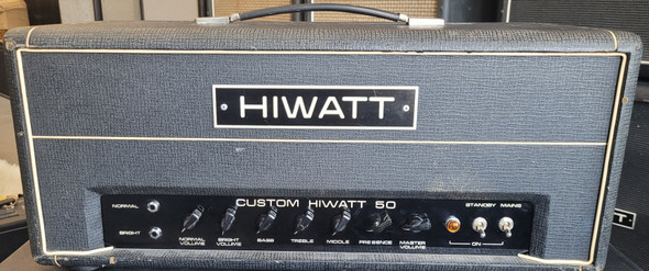 (A084) 1971 Hiwatt DR504 Custom 50 Guitar Amplifier Head (W444)