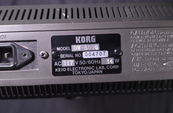 (KORXC1) Korg DW6000 PROGRAMABLE WAVEFORM DIGITAL SYNTHESIZER (W707)