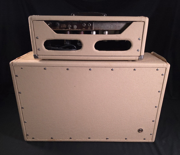 (FENCX4) 1962 Fender Bassman Head and 2x12 Cabinet Blonde (W667)