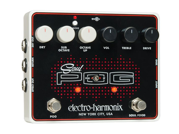 Electro-Harmonix NEW SOUL POG Multi-effects Pedal: Micro POG, Soul Food 9.6DC-200 PSU included
