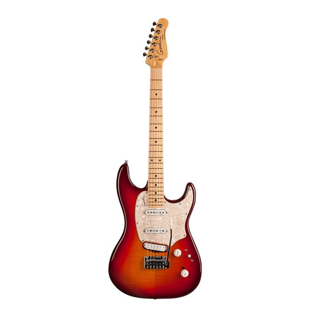 Godin Progression Plus with High Definition Revoicer Maple Neck - Cherry Burst Flame Includes VBGSE Gig Bag - 46980