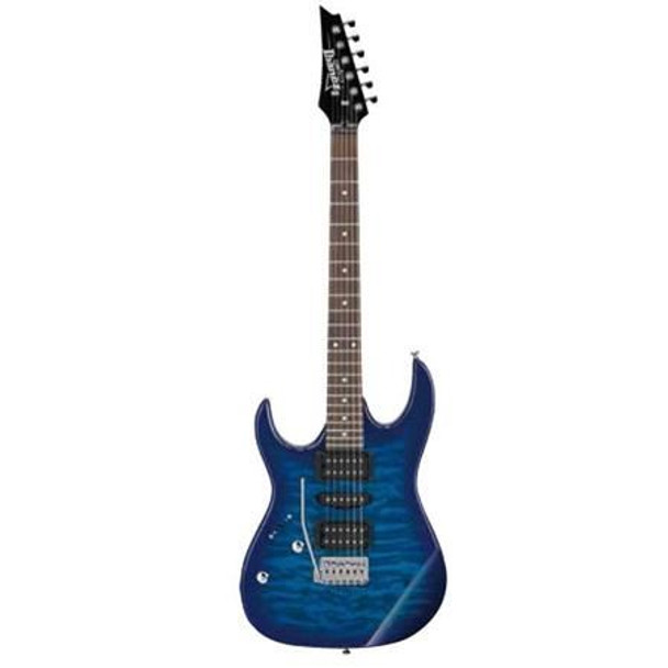 Ibanez GRX70QALTBB GIO RX 6str Electric Guitar - Left Handed - Transparent Blue Burst