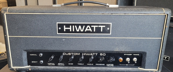 (A084) 1971 Hiwatt DR504 Custom 50 Guitar Amplifier Head (W444)