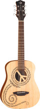 LUNA Safari Peace Travel Guitar w/Gigbag