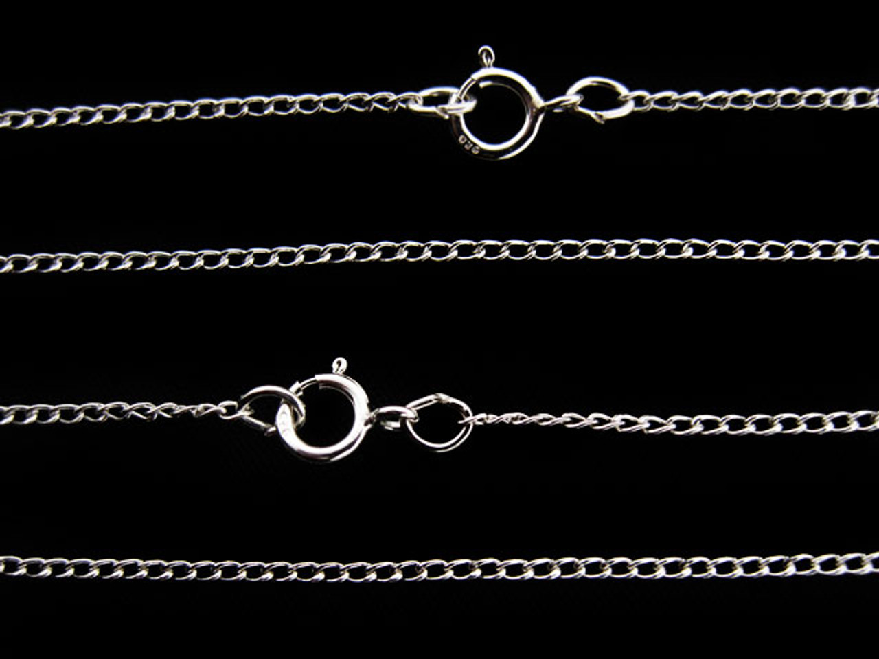 16 inch sterling silver shop cable chain