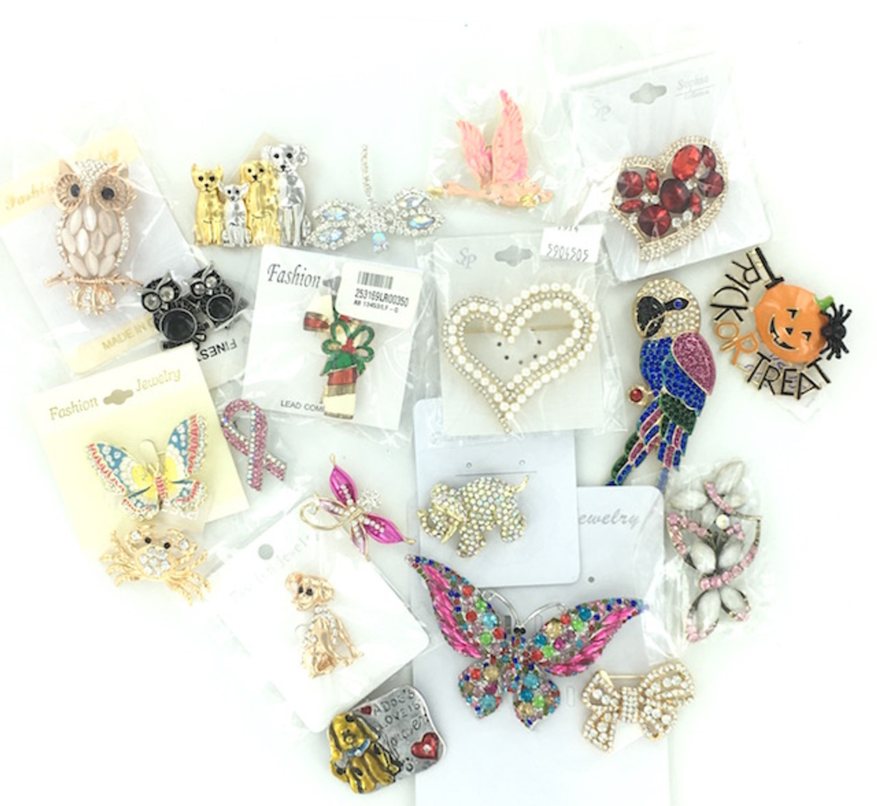 Wholesale Assorted Butterfly Pins by the Dozen