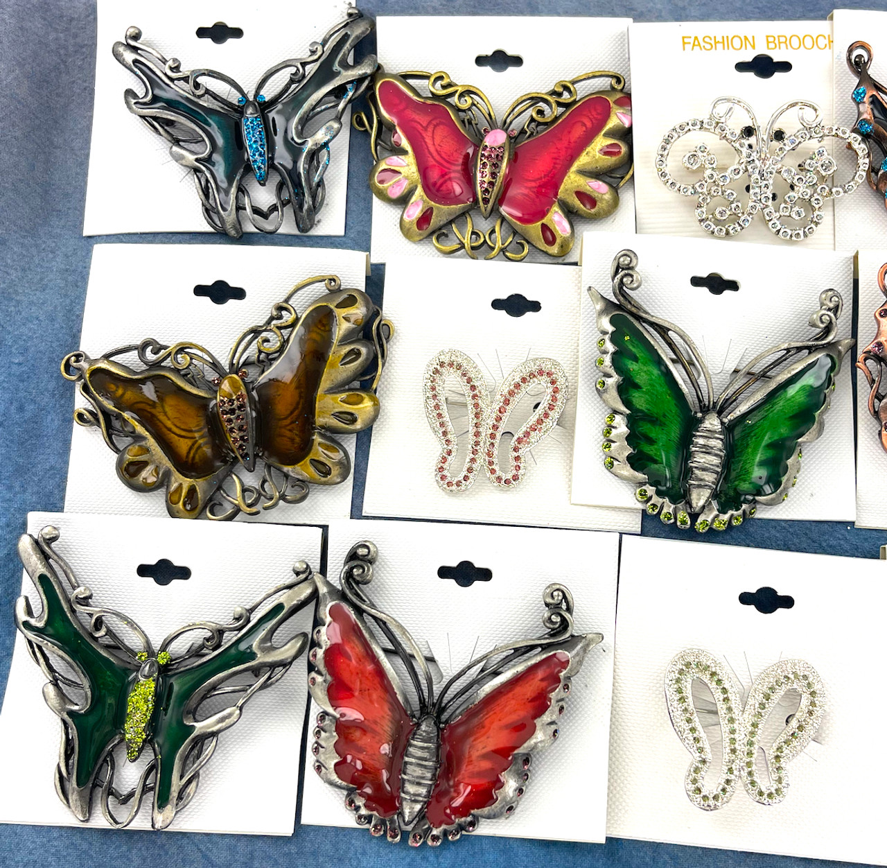 Wholesale Assorted Butterfly Pins by the Dozen