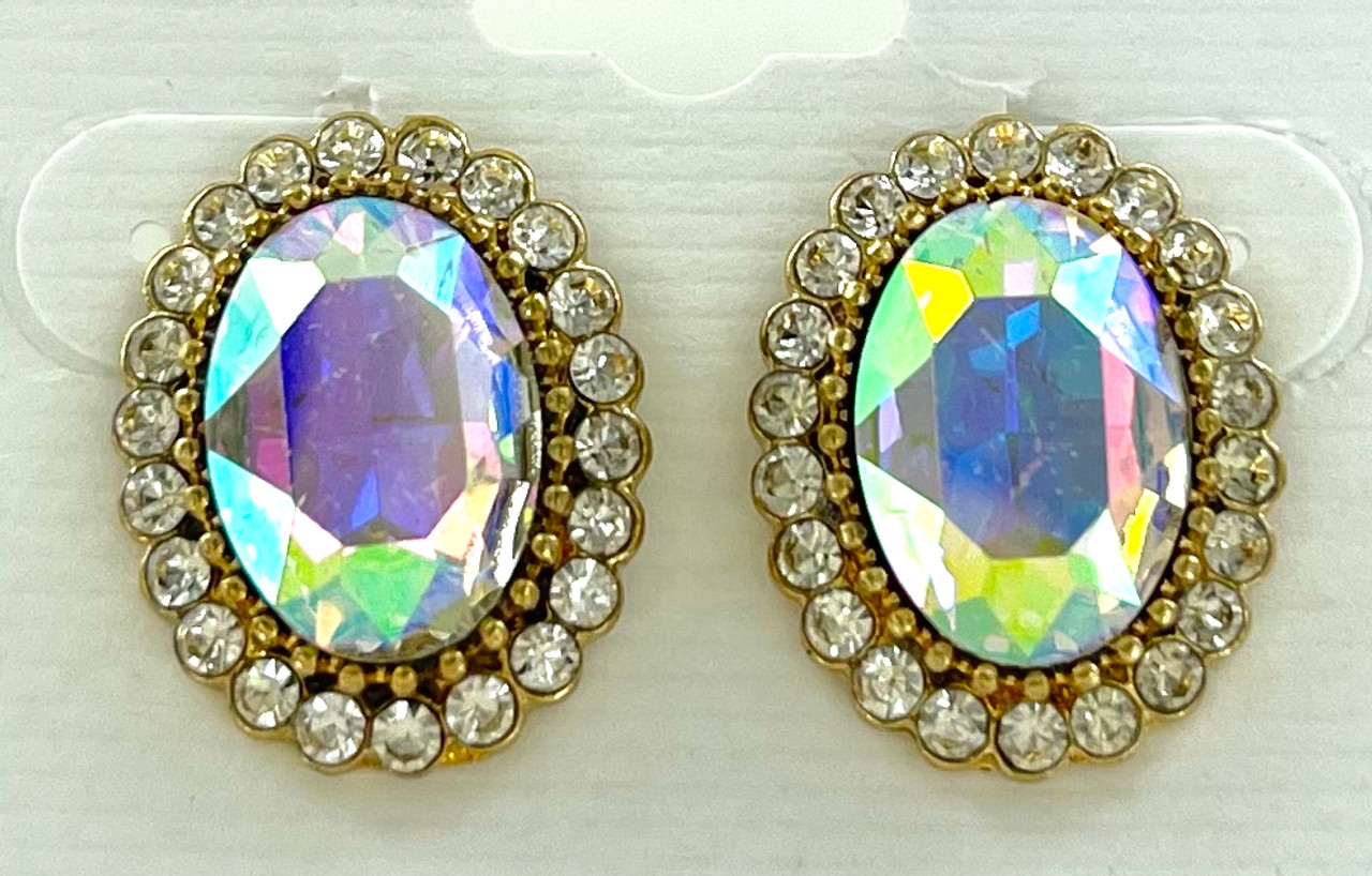 Wholesale Crystal AB Fashion Earrings - Princess Diana Style
